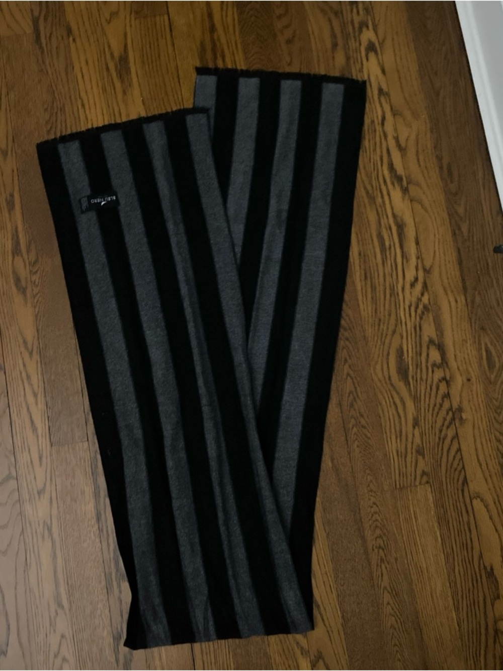 Blue Nero New York Gray Stripe Viscose Scarf